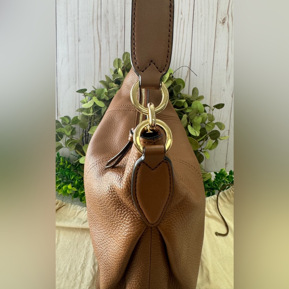 Michael Kors Sienna Handbag Luggage Color NWOT - Picture 7 of 14